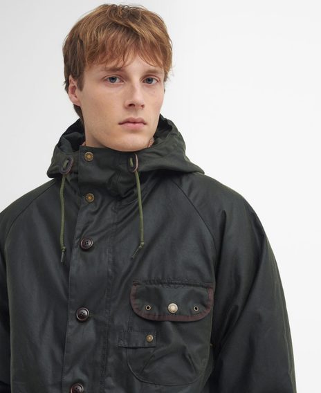Barbour Field Waxed Parka Jacket Poctiva tepla voskovana bunda Barbour Voskovane bundy Bundy a kabaty Oble eni Gentleman Store