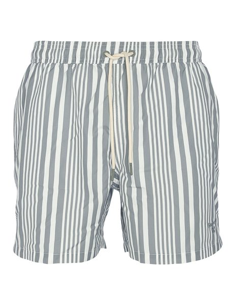 Barbour Decklam Striped Swim Shorts — Forest Fog