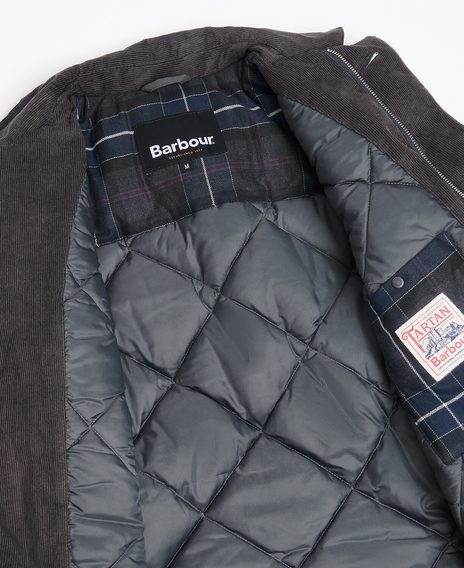 Barbour Winter Lutz Wax Jacket — Grey