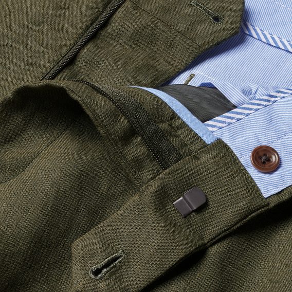 Charles Tyrwhitt Linen Pants — Olive
