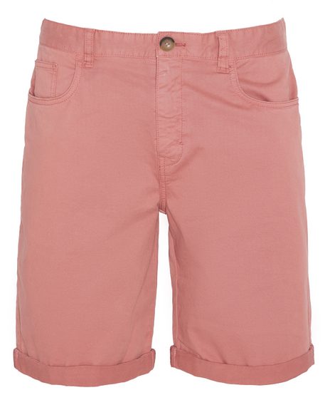 Barbour Overdyed Twill Shorts — Pink Clay