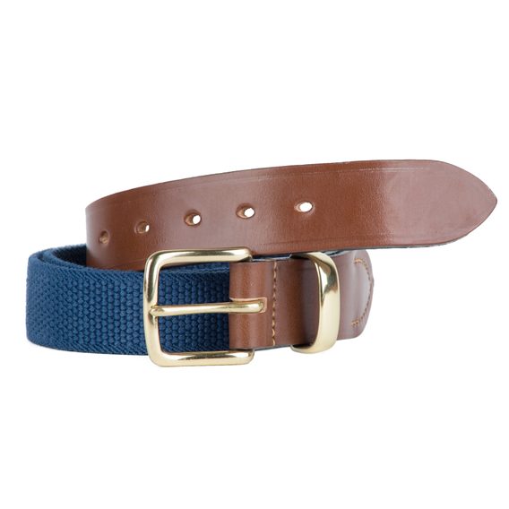 Pletený pásek Hardy & Parsons - modrý a hnědý