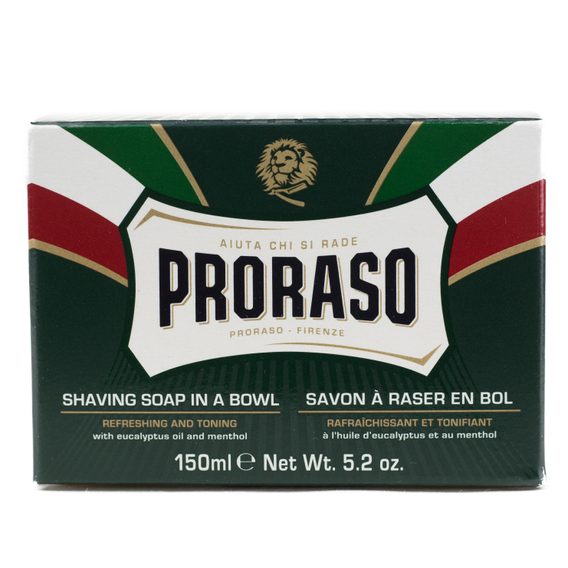 Osvěžující mýdlo na holení Proraso Green - eukalyptus (150 ml)