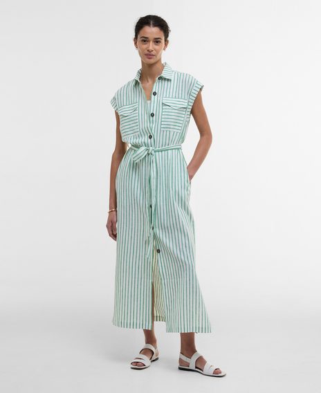 Barbour Abby Striped Midi Dress