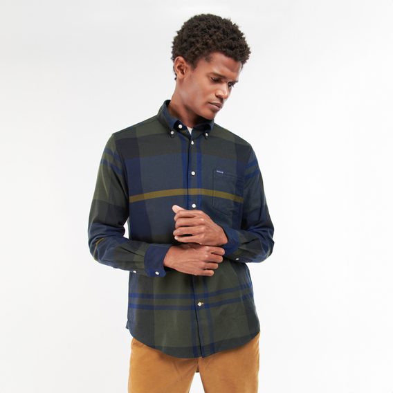 Barbour Dunoon Tailored Shirt — Olive Night