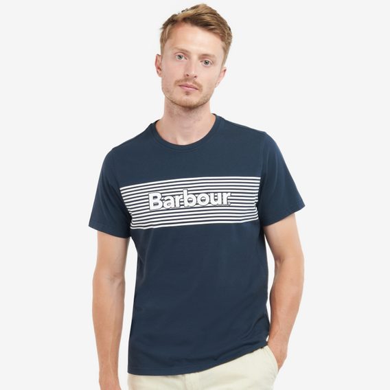 Bavlněné tričko Barbour Coundon Graphic — Navy