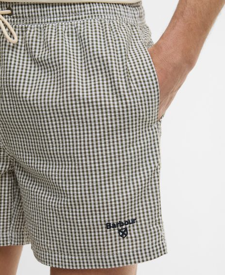 Barbour Gingham Seersucker Swim Shorts