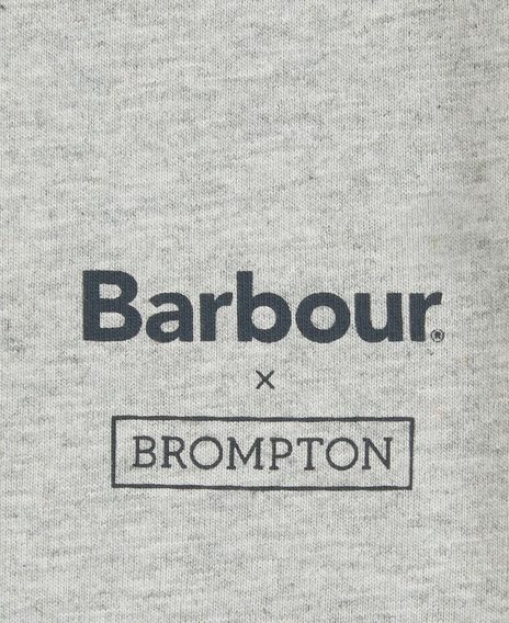 Bavlněné tričko Barbour x Brompton Slowboy - Grey Marl