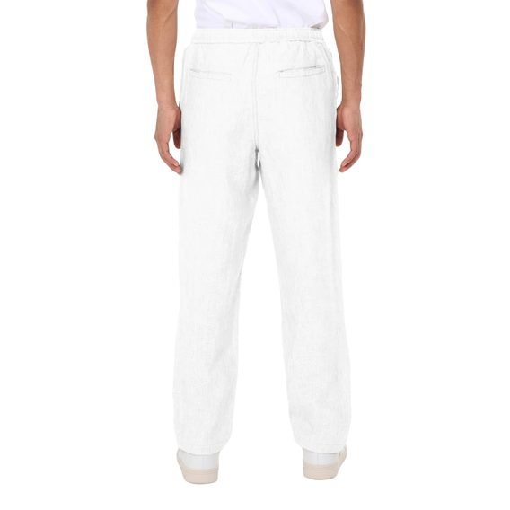 Lněné kalhoty Knowledge Cotton Apparel — Bright White