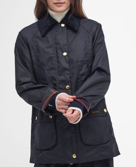 Barbour Modern Beadnell Waxed Jacket — Navy