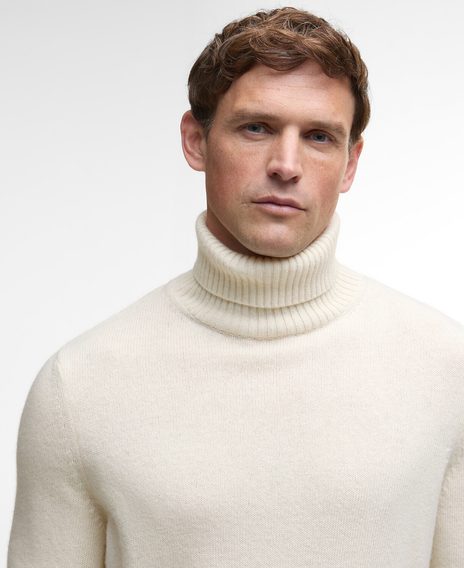 Barbour Kelp Roll-Neck Jumper — Whisper White