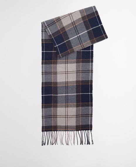 Barbour Galingale Tartan Scarf — Grey Midnight Tartan