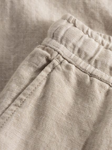 Lněné kalhoty Knowledge Cotton Apparel — Light Feather Gray