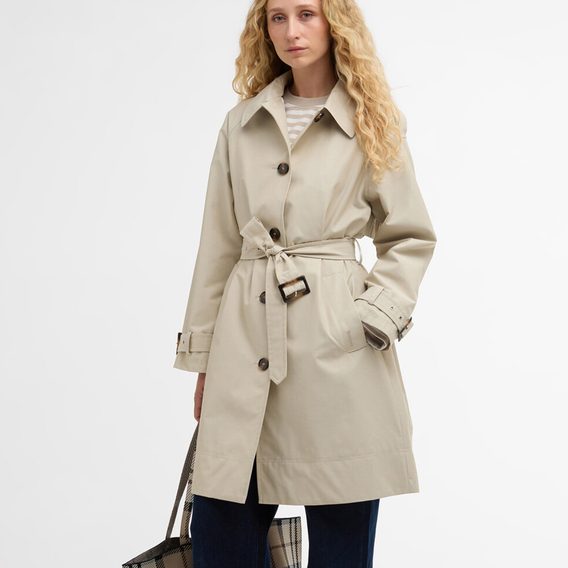 Bazar: Barbour Maia Showerproof Trench Coat (vel. 10)