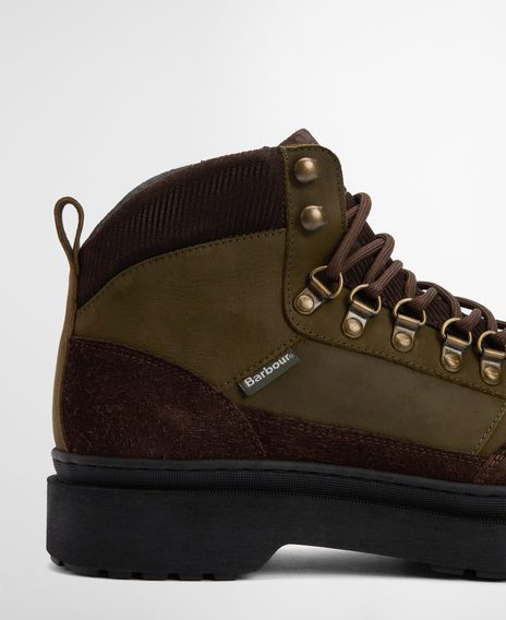 Barbour Sidwood Hiking Boots — Olive Nubuck