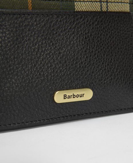 Barbour Alder Leather Card Holder — Black