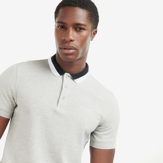 Polo z piké bavlny Barbour International Ampere Polo - Light Grey