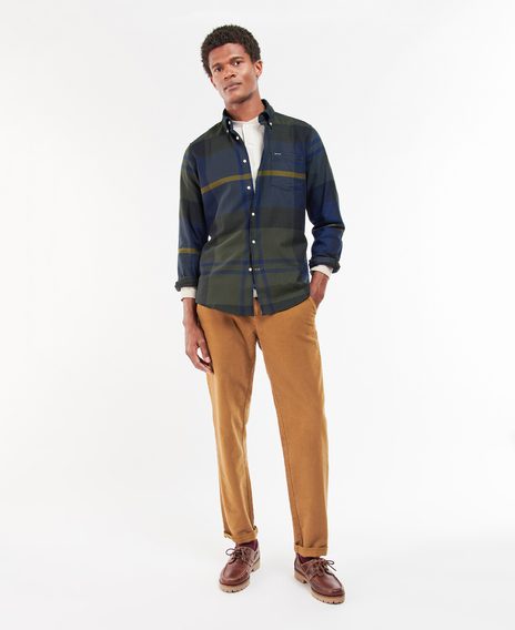 Barbour Dunoon Tailored Shirt — Olive Night