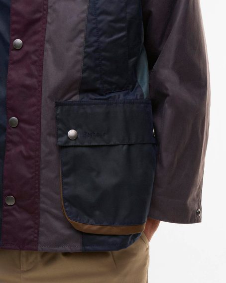 Paul Smith loves Barbour — Striped Oversized Bedale Waxed Jacket