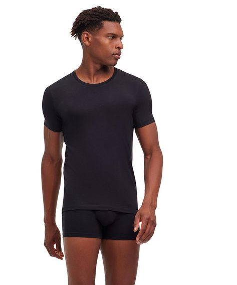 Bazar: Falke Crew-Neck Undershirt — (Black / L)