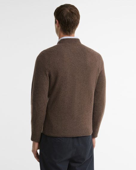 Barbour Pure Cashmere Sweater — Bark