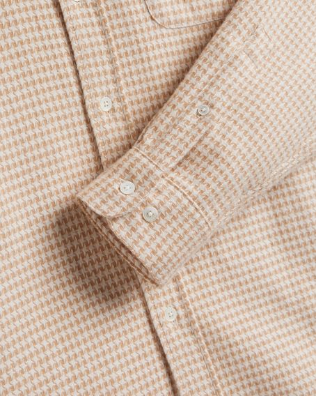 Portuguese Flannel Abstract Pied Poule — Cream