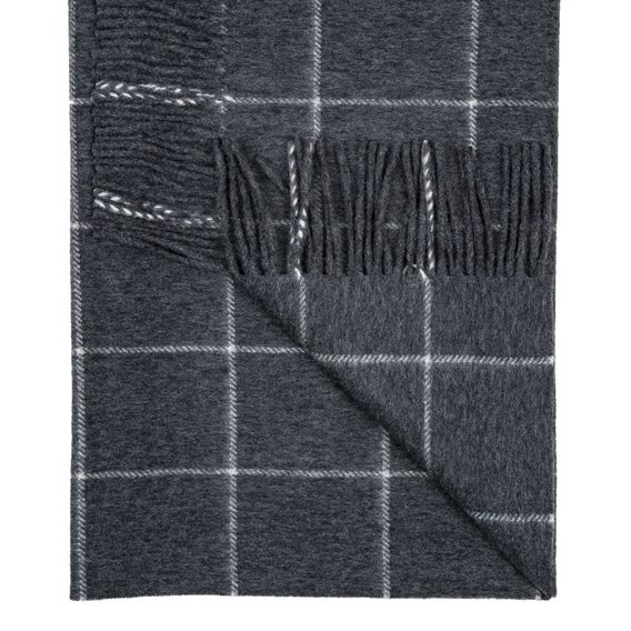 Kašmírová šála Joshua Ellis Windowpane Scarf