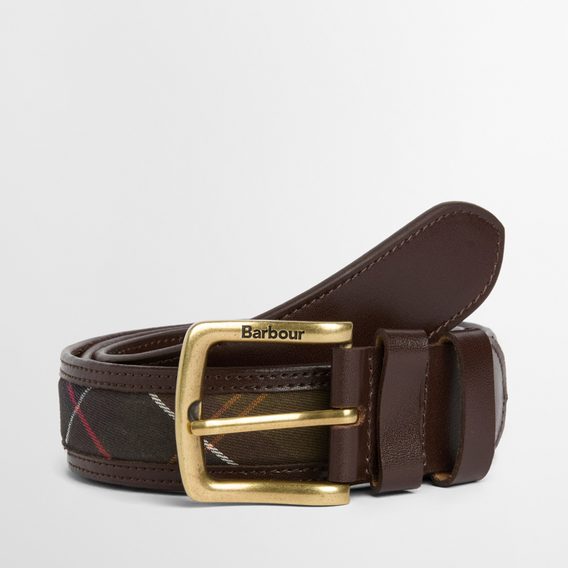Barbour Girvan Tartan Leather Belt