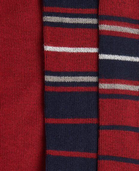 Barbour Tartan Socks Gift Box — Rich Red