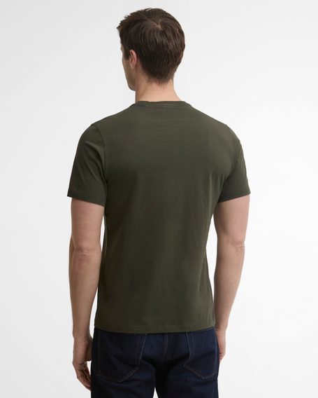 Barbour Tartan Tailored Crest Logo T-Shirt — Sage