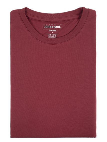 Pořádné tričko John & Paul - vínové
