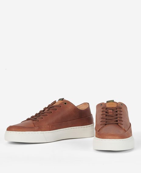 Barbour Lago Trainers — Cognac