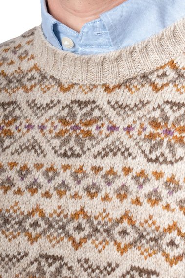 Jamieson's Fair Isle Jumper — Stone