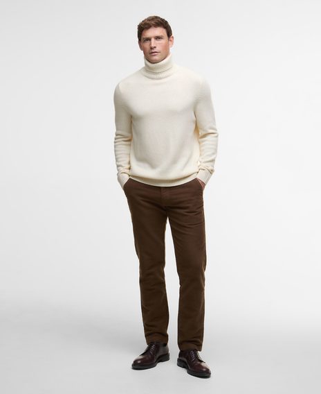 Barbour Kelp Roll-Neck Jumper — Whisper White