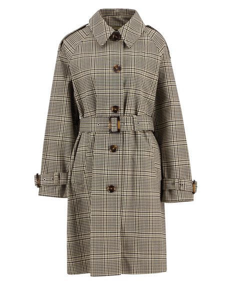 Barbour Maia Check Showerproof Trench Coat