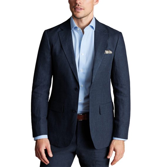 Charles Tyrwhitt Linen Jacket — Dark Navy