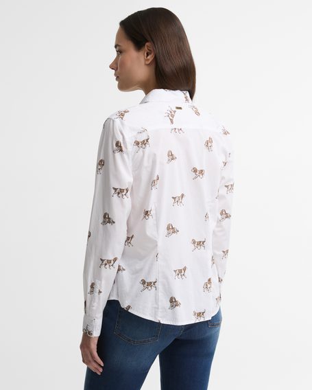 Barbour Brambles Tailored Shirt — Spaniel Print