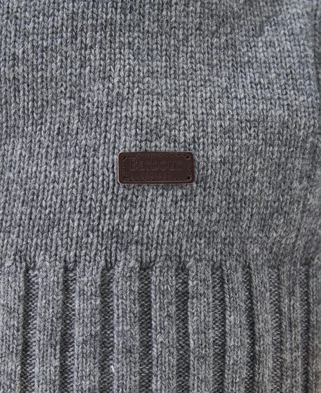 Barbour Duffle Knitted Jumper — Grey Marl