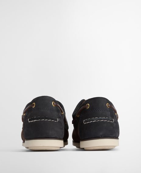 Barbour Wake Boat Shoes — Brown/Navy