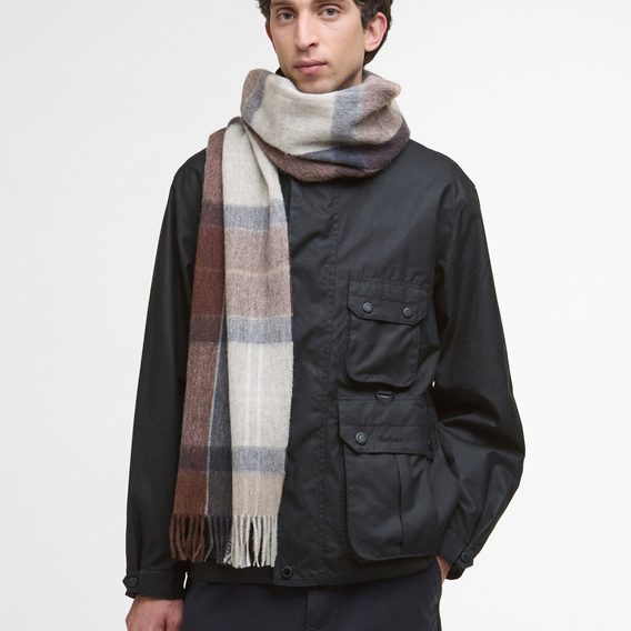 Barbour Inverness Tartan Scarf — Midnight Oak Tartan