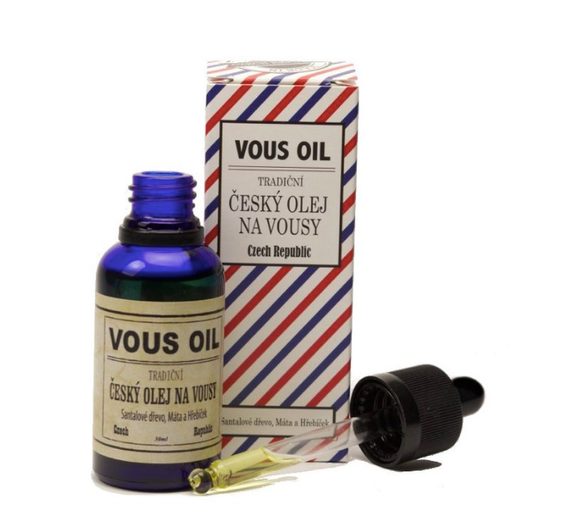 Český olej na plnovous Vous Oil se santalovým dřevem, mátou a hřebíčkem (30 ml)