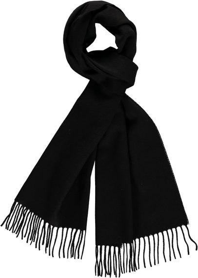 Joshua Ellis Brushed Cashmere Scarf — Black