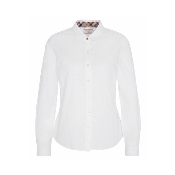 Barbour Lavender Tailored Shirt — White