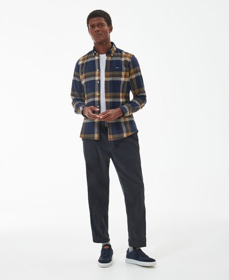Barbour Folley Tailored Shirt — Classic Navy