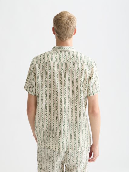 Scotch & Soda — Printed Linen Short-Sleeved Shirt