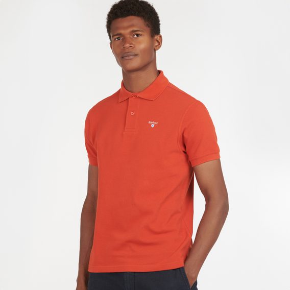 Barbour Sports Polo Shirt — Spicy Orange