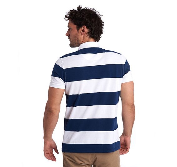 Pruhované polo Barbour Harren - modrobílé