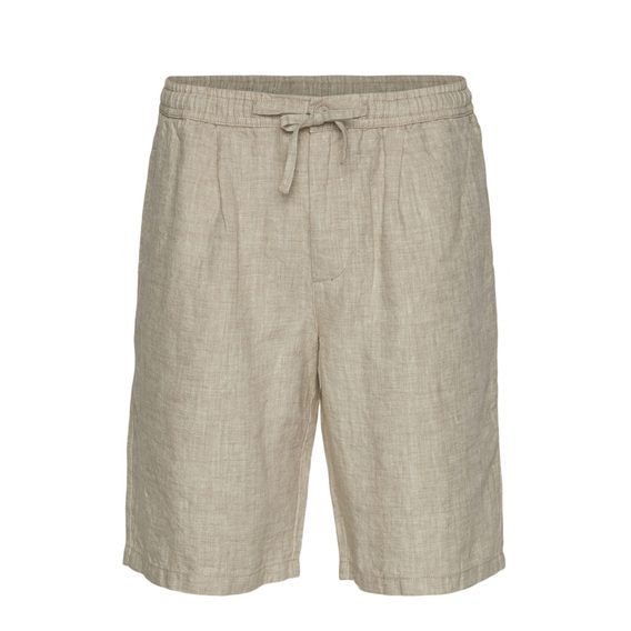 Свободни ленени шорти Knowledge Cotton Apparel Fig - Light Feather Gray