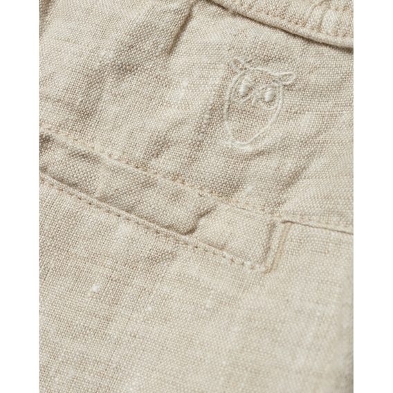 Свободни ленени шорти Knowledge Cotton Apparel Fig - Light Feather Gray