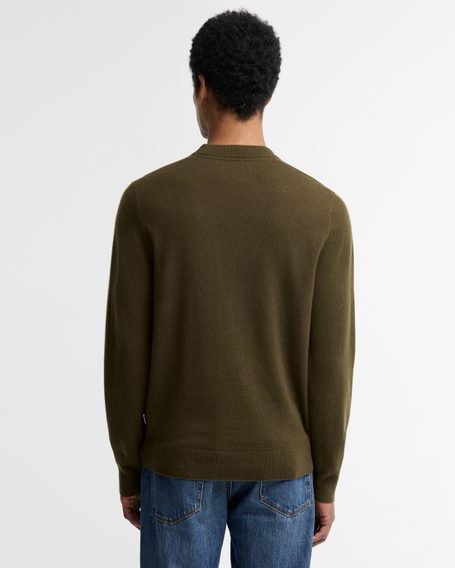 Barbour Pure Cashmere Sweater — Olive